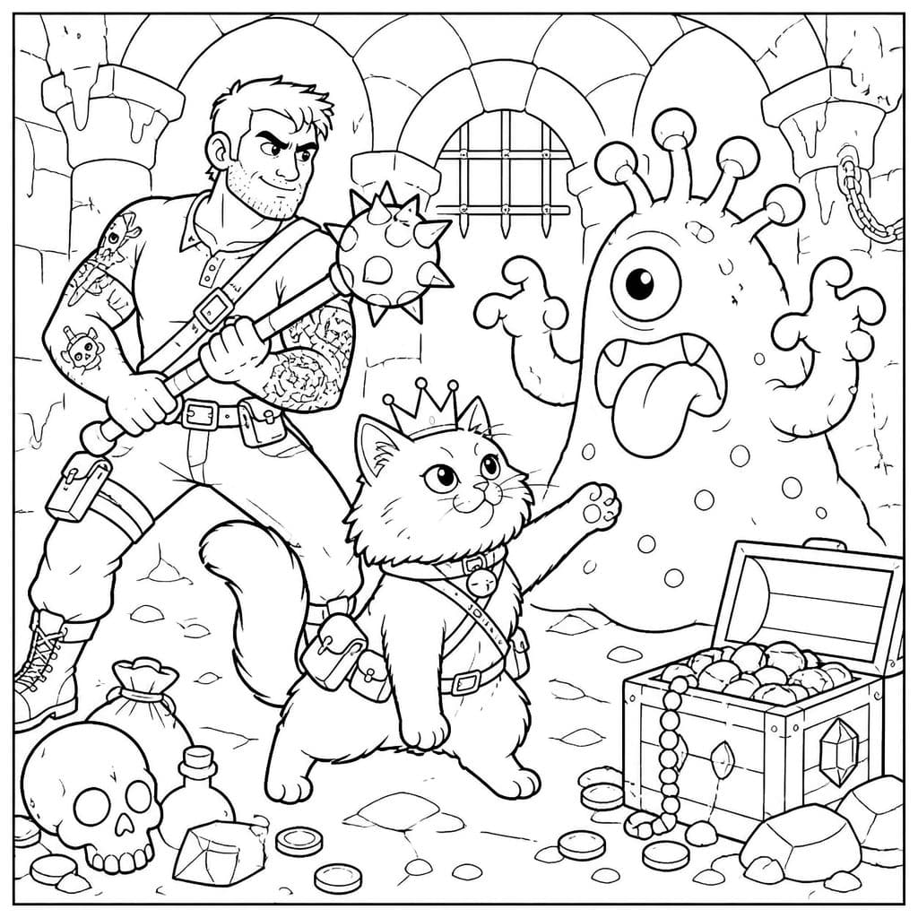 Dungeon Crawler Carl Book 9 – Coloring Pages for Adults and Children